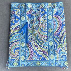 Vera Bradley Blue and Purple Paisley Patterned Backpack